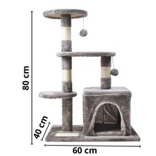 Tiragraffi Grande con Cuccia Diamond Peak 80cm - 4 Livelli Tiragraffi in promo %