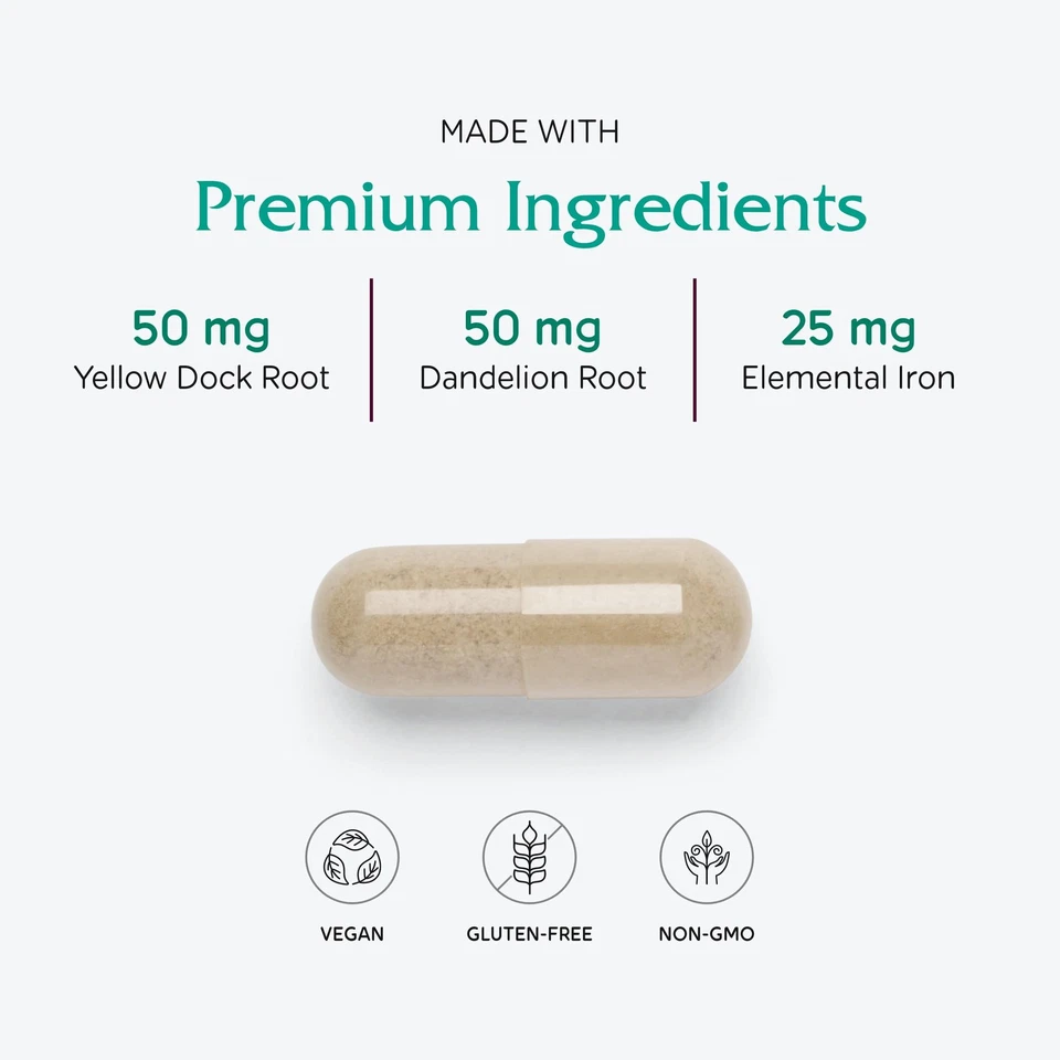 Iron Extra Nutritional Supplement For Red Blood Cell Support With Vitamin C 6... - Image 4 of 4