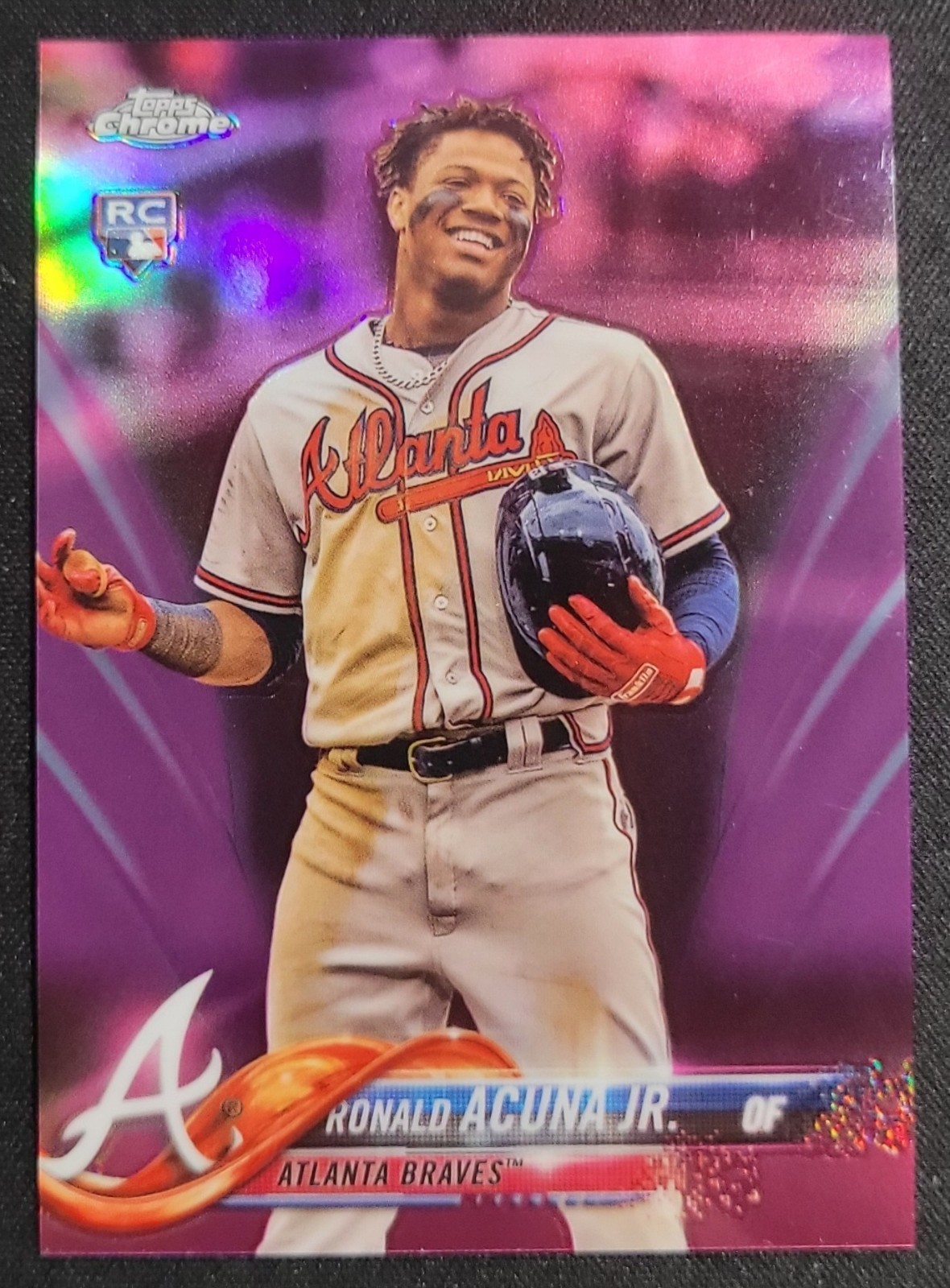 RONALD ACUNA JR. 2018 TOPPS CHROME UPDATE #HMT25 PINK REFRACTOR RC BRAVES SPRC