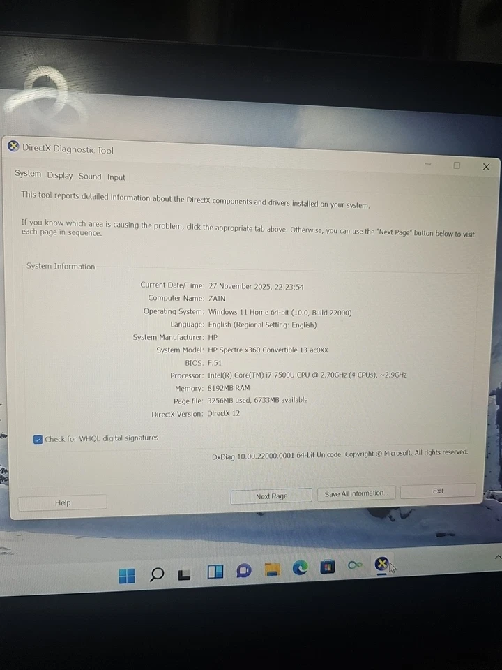 HP Spectre x360 Convertible 13-ac0xx Touchscreen i7  Win11 - Image 4 of 4