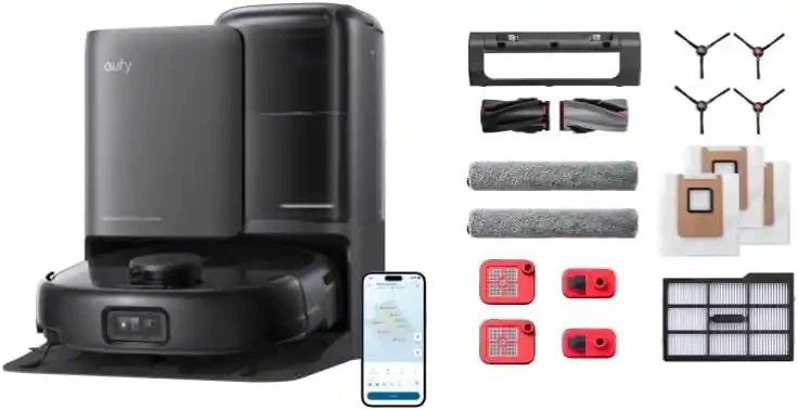 eufy E25 Omni Robot Vacuum and Mop Combo, 20,000 Pa Suction and accessory kit
Opens in a new window