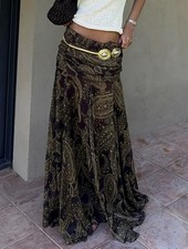 Women s Paisley Print Maxi Skirt Size M Regul...