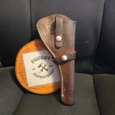 Vintage RH OWB Brown Leather Western Style Holster for 6" Barrel Revolver