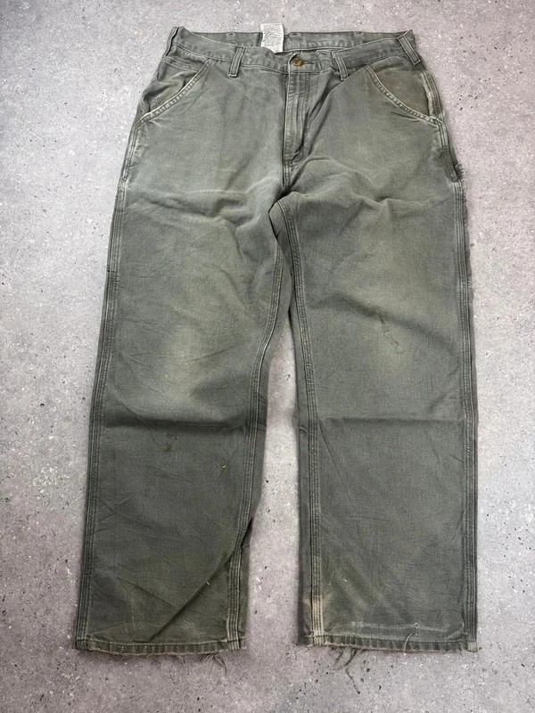 Carhartt B11 MOS W34 L30 목수 바지, 모스 그린 덕 캔버스 #2011 4