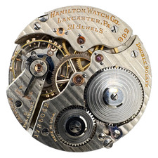 Antique 16s 1924 Hamilton Mechanical Railroad Pocket Watch Movement 992 Runs