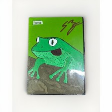 Mtg Forest Frog On A Log Hand Painted Alter.