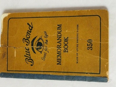 Blue Bond Memorandum Book 350 with entries 1947