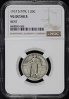 1917-S Type 1 Standing Liberty Quarter NGC VG Details Bent