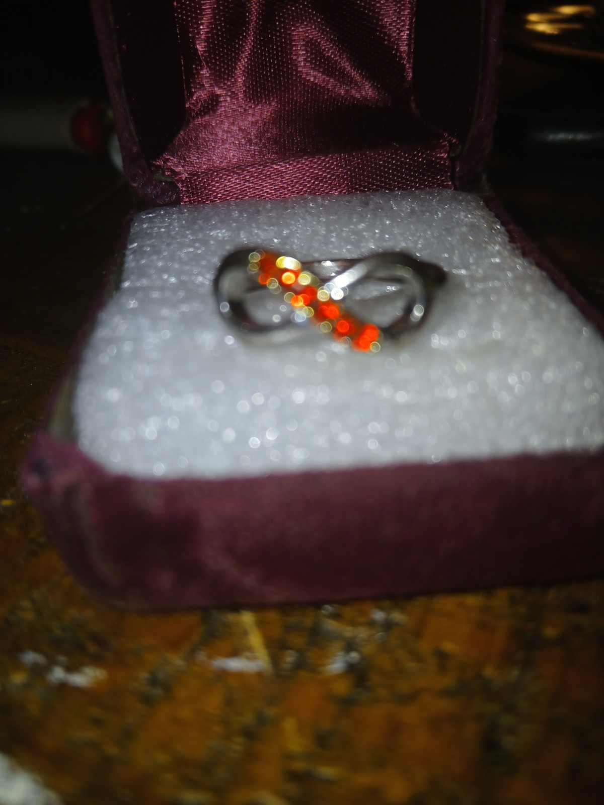 Created Ruby Infinity Ring in Sterling Silver - image 7