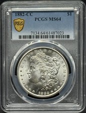 1882 CC Morgan Silver Dollar PCGS MS-64