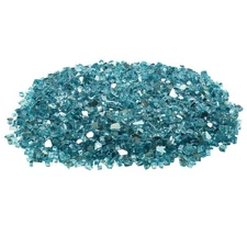 Uimoso 20 lbs Aqua Blue 1/2-Inch Glass Stones for Fire Pit or Fireplace