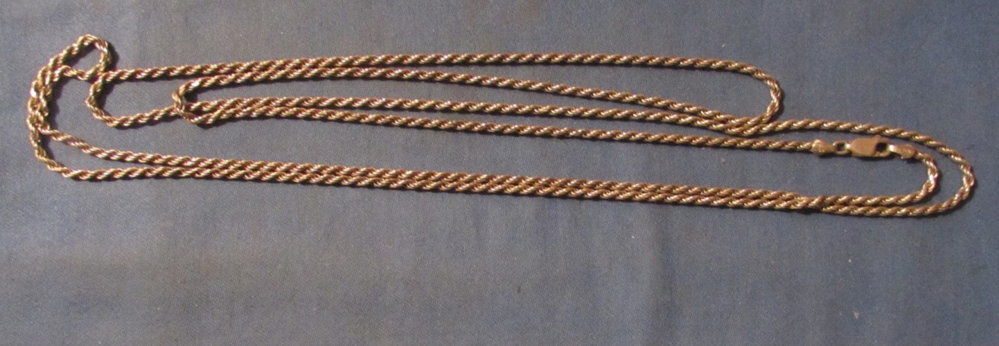 Vintage 48 Inch Sterling Silver Chain Necklace Italy Signed I.b.b. 20 Grams