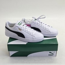 Image of Puma Basket Classic XXI Womens Trainers UK Size 3.5 White Black Leather New Boxe