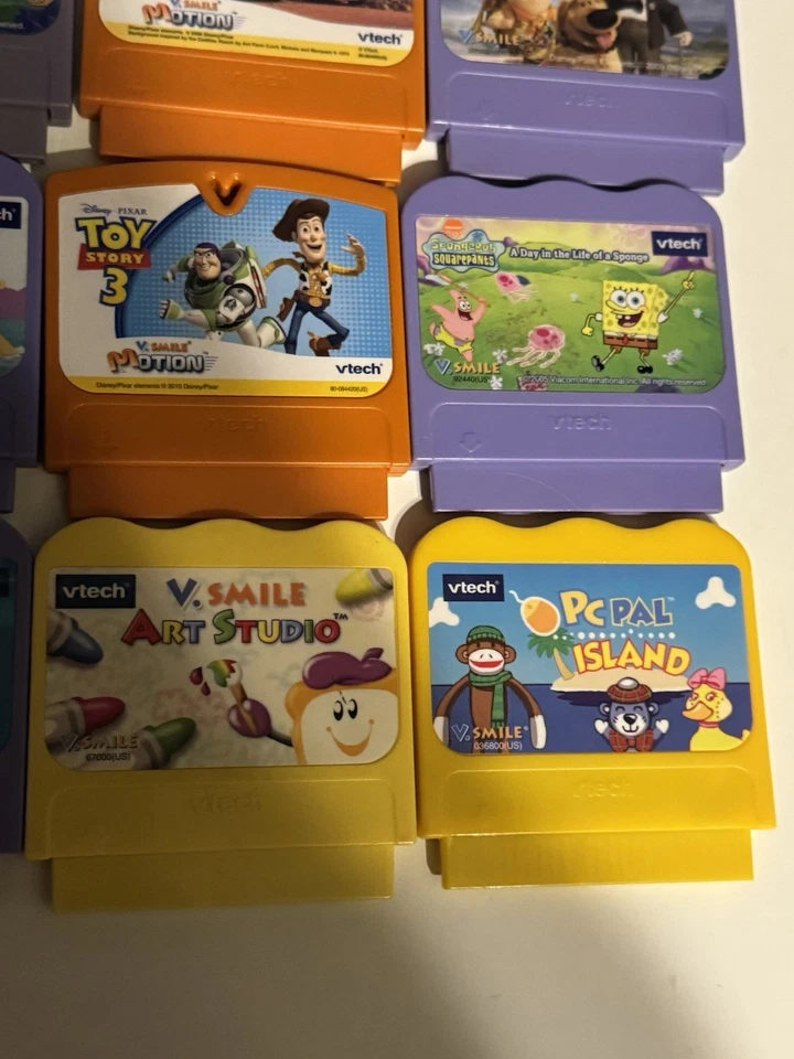 VTech V Smile Game Cartridges Large Lot of 30 Toy Story Cars Little Einsteins - Image 3 of 4
