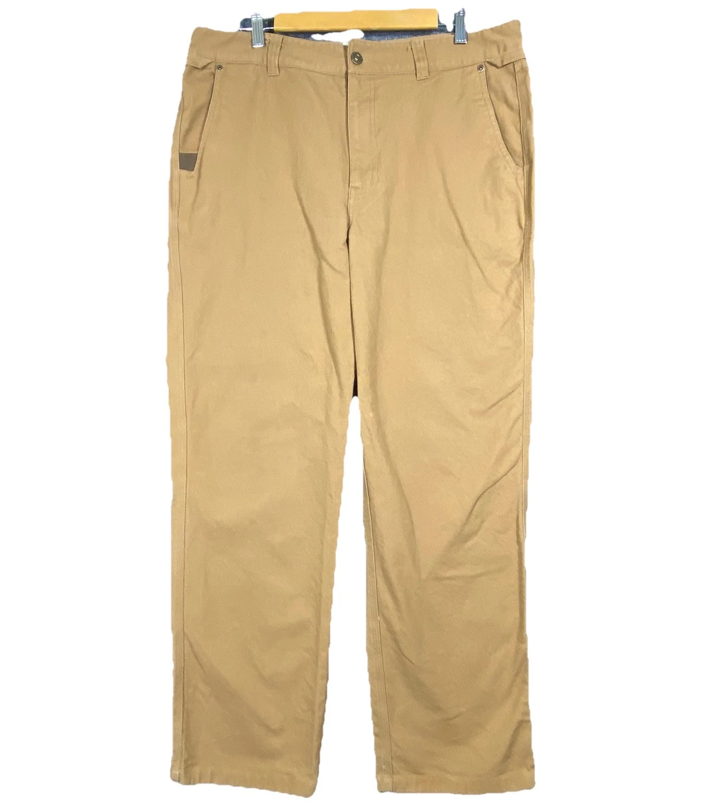 Duck Camp Brush Pants Size 36x29 Khaki Hiking Hunting Outdoor Cordura Fabric