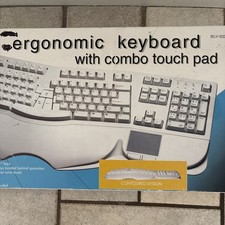 Ergonomic Wired Keyboard  Mouse Vintage