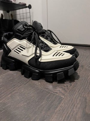 PRADA Cloudbust Thunder Black White Men's Athletic Low Top Sneaker