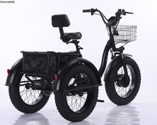 20" Foldable Electric Tricycle 500W 48V Fat Tire 3 Wheel Foldable Bicycle ETrike