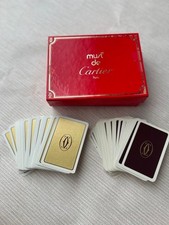 Cartier Playing Cards set of 2 w/box must de Cartier Logo
