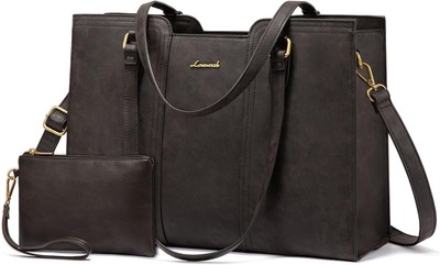 LOVEVOOK Laptop Bag for Women - Waterproof Work Bag for Women & Vintage Laptop T