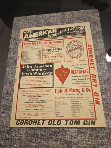 NORTH AMERICAN WINE & SPIRIT JOURNAL  FEATURING BARTELS BREWING CO 1909 AMAZING