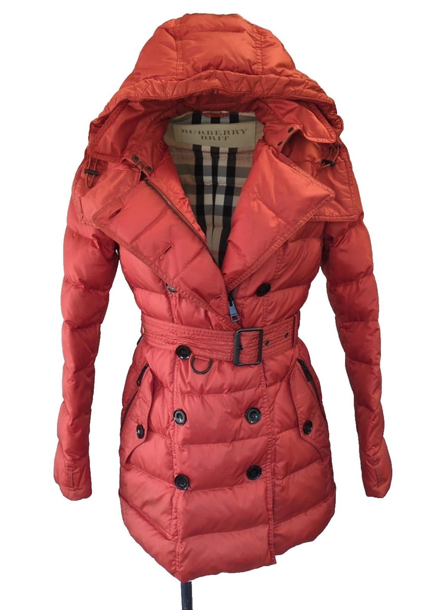 Jacke Burberry Mantel Mit Kapuze Burberry Puffer Coat Medium UK 10