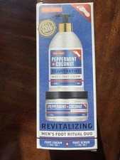 Pedi Care Peppermint Coconut Revitalizing Men's Foot Cream & Scrub Duo