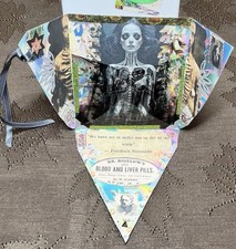 Handmade Gothic Horror Surprise Pocket Card Junk Journal Scrapbook Ephemera
