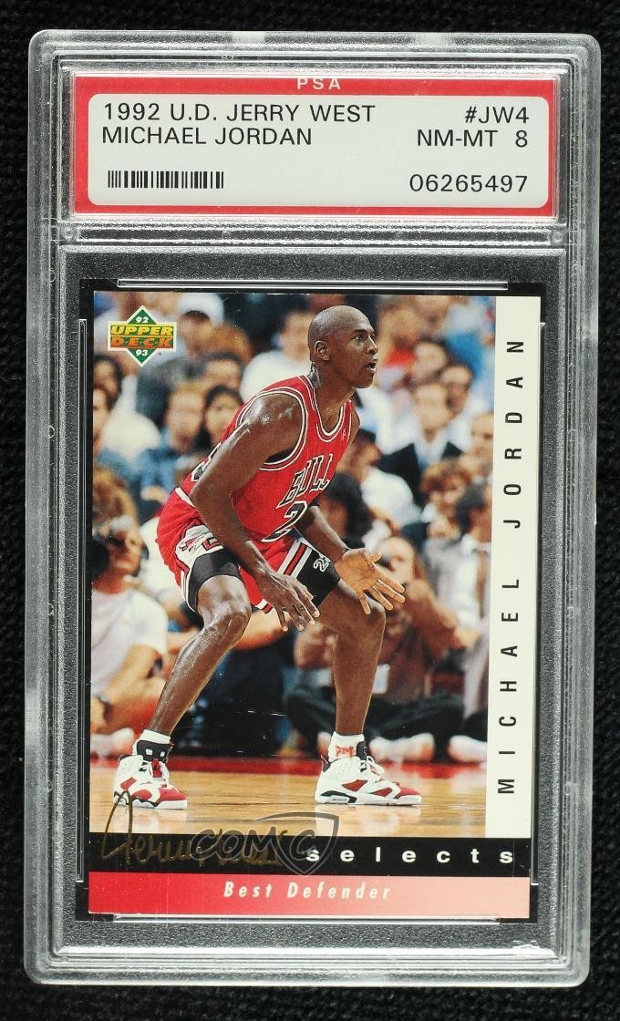 1992-93 Upper Deck Jerry West Selects Michael Jordan #JW4 PSA 8 HOF 0s4a