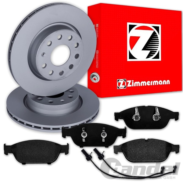 Zimmermann Bremsscheiben 356Mm + BelÄGe Vorne Passend FüR Audi A6 Allroad 4G C7-image