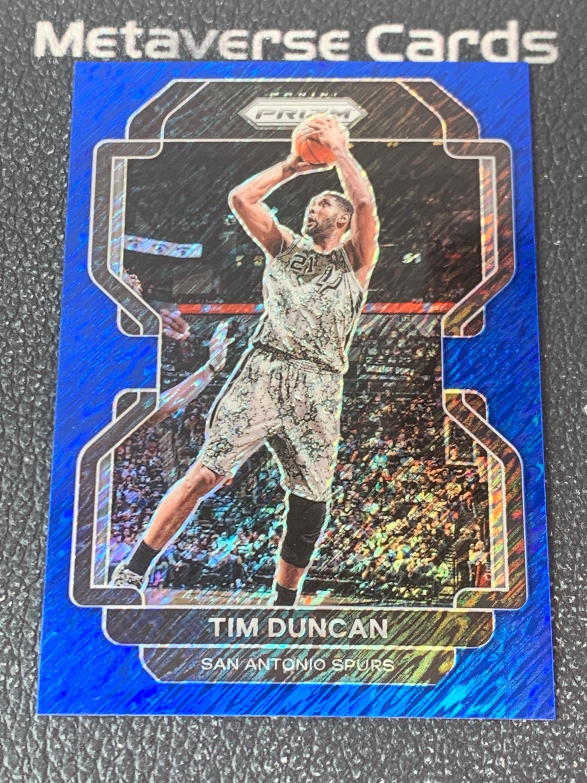 2021-22 Prizm Tim Duncan Blue Shimmer 08/30 Spurs