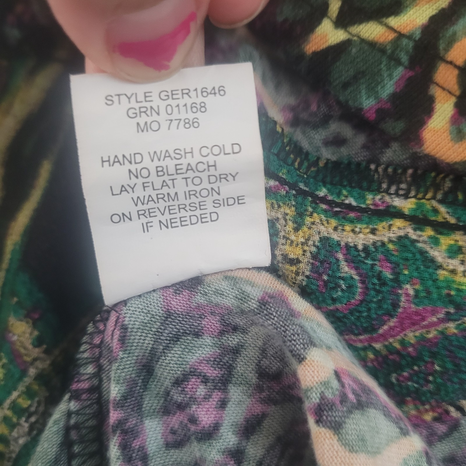 Fig & Flower Large blouse patchwork geometric tex… - image 10