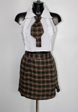 Adult Unrooly Skooly Schoolgirl Uniform Fancy Dress Costume St Trinions Uk8-10