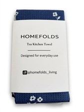 18x30 Inch Premium Kitchen Tea Towels LintFree Microfiber 380 GSM Blue Flora