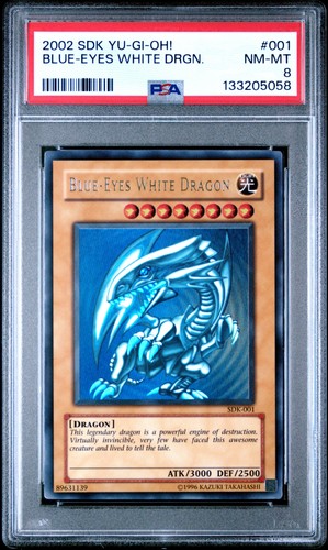 2002 Yu-Gi-Oh! Starter Deck Kaiba SDK-001 Blue-Eyes White Dragon PSA 8 5058