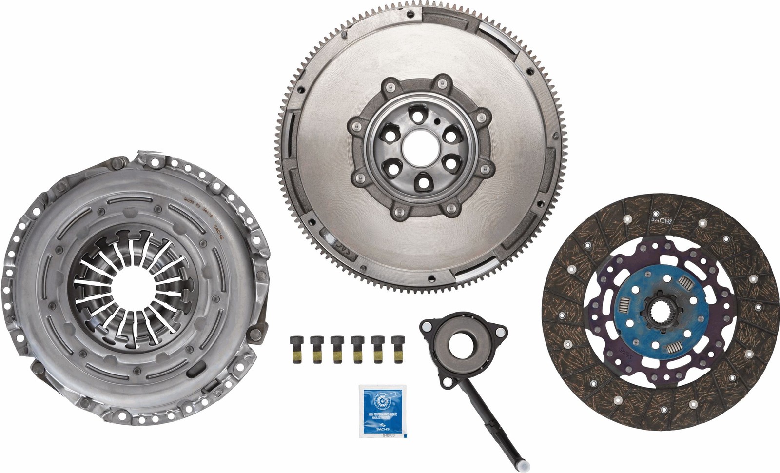 Dual Mass Flywheel DMF Kit with Clutch fits VW SHARAN 7N 2.0D 10 to 19 Sachs New - Image 78