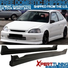 Fits 96-00 Honda Civic Cs Style 2dr 3dr Coupe Hatchback Side Skirts Unpainted Pu Fits 96-00 Honda Civic Cs Style 2dr 3dr Coupe Hatchback Side Skirts Unpainted Pu