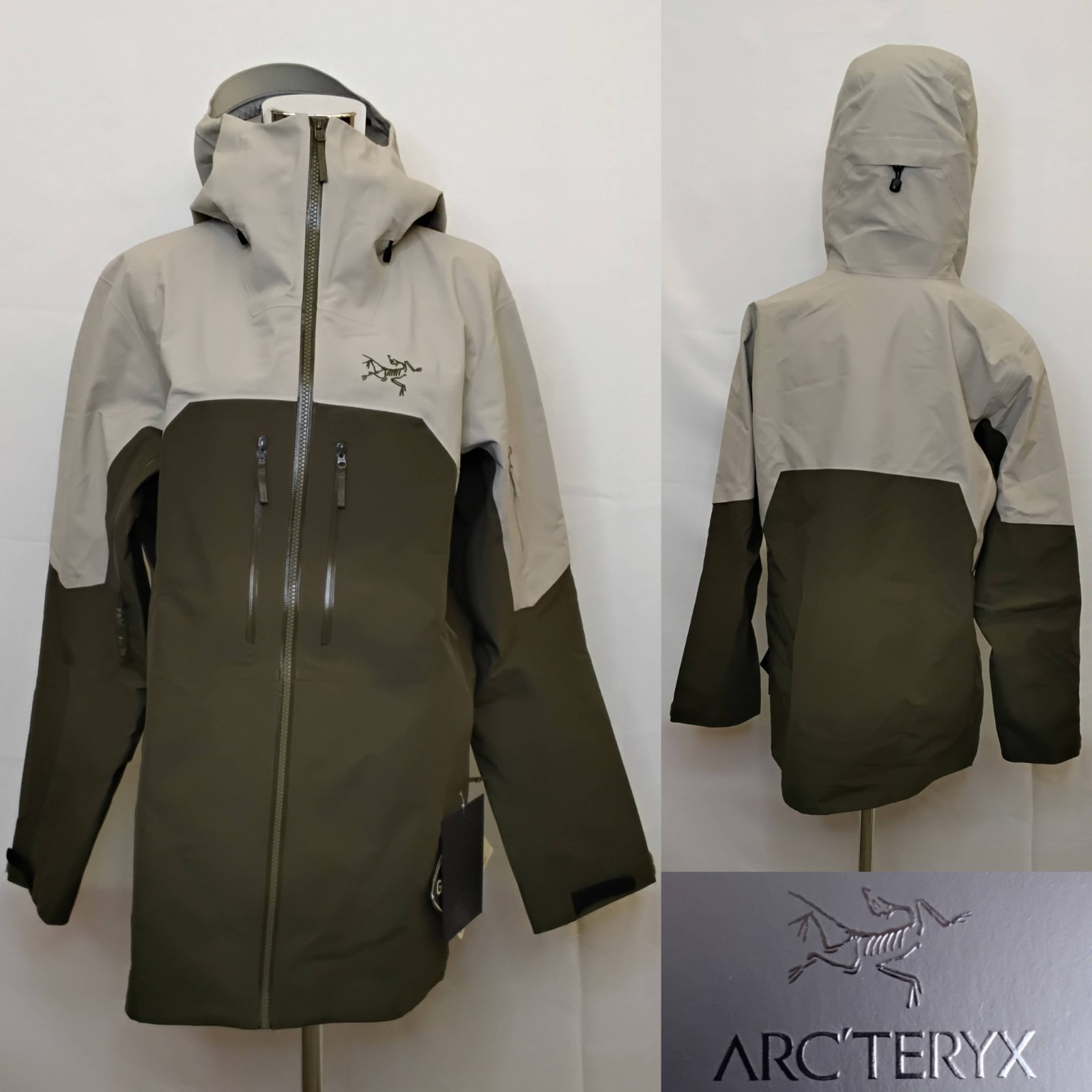 Arc'teryx Rush Gore-Tex Jacket Women's L Green/Beige (Rune/Tatsu) NWT #J5158