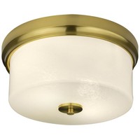 Deckenlampe Rund E27 Ø 30Cm In Messing Weiß Jugendstil Metall Glas Deckenleuchte