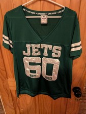 RARE Vintage VICTORIA'S SECRET PINK NFL FOOTBALL NY JETS BLING Jersey Size Large