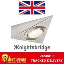 LED Triangular Under Cabinet Shelf Light 2W 240V CCT Brushed Chrome