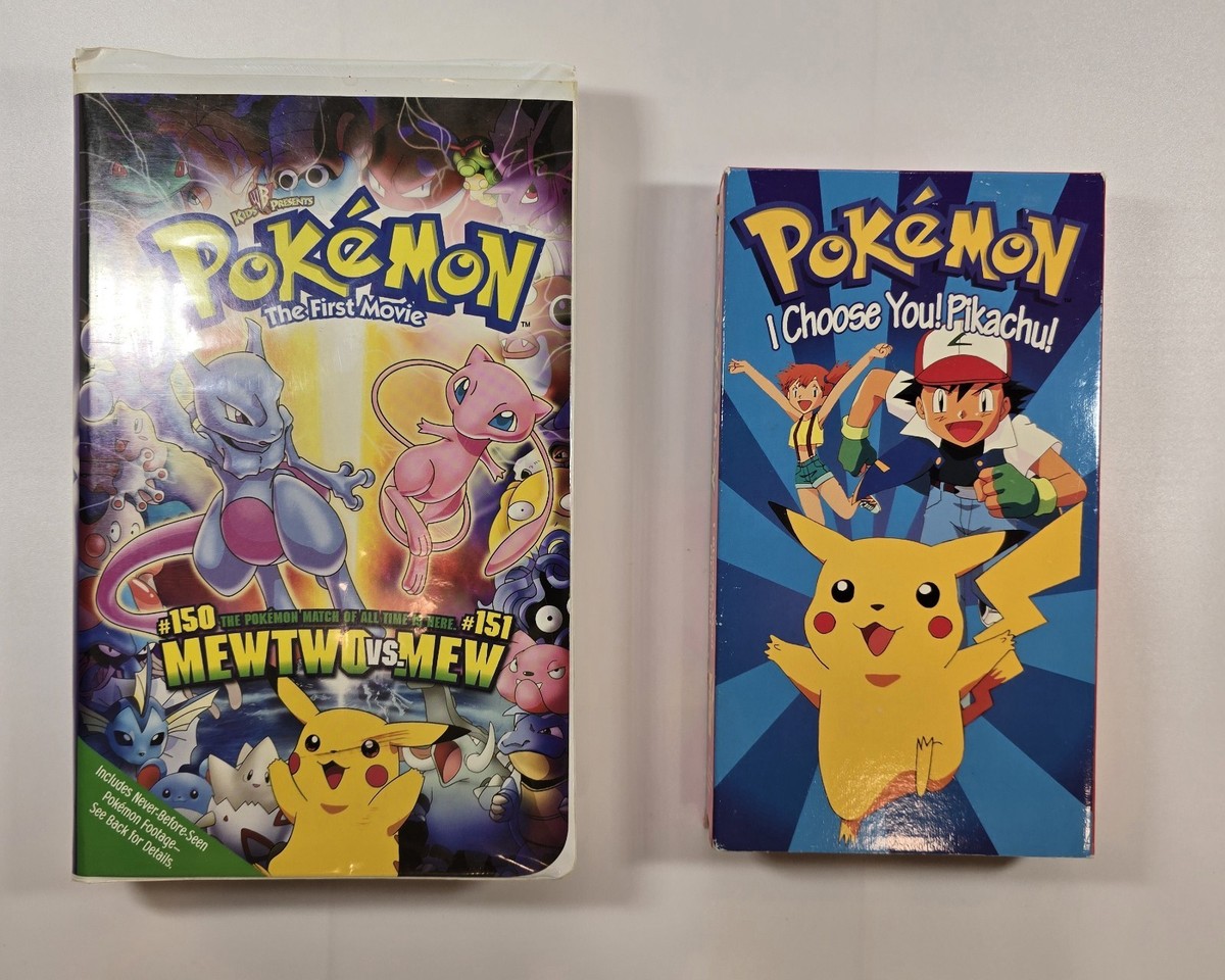 Pokémon the First Movie Clamshell & I Choose You! Pikachu! 2x VHS