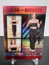 2025 Panini Caitlin Clark Chronicled Dress For Success Holo Red #68 Fever