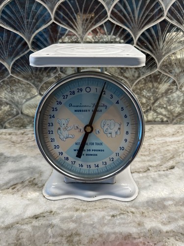 Vintage American Family Baby Nursery Scale  1950's Weighs Upto 30 Pounds