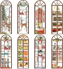 48 Piece Cute Christmas Bookmarks - Winter Tags, Bulk Christmas Tree, Elk, Deer,