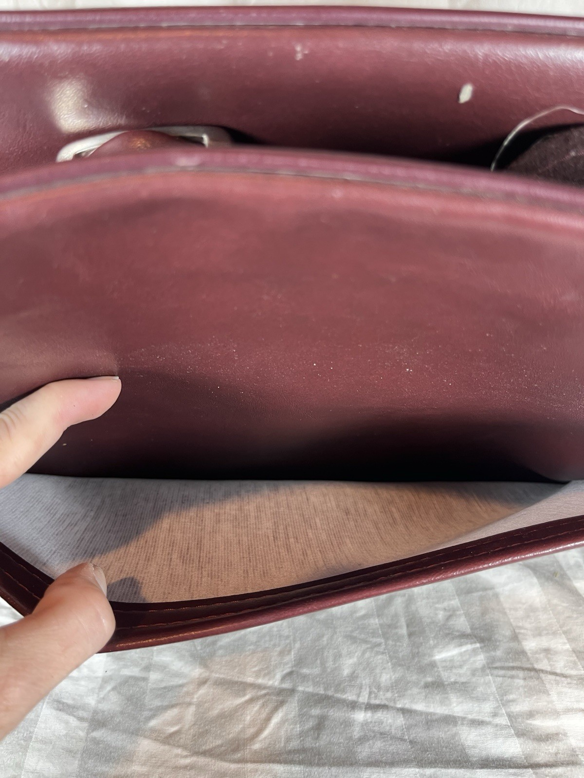 Stoops Manufacturing Maroon Leather Business Lapt… - image 6