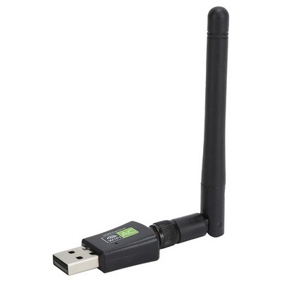 USB Adapter, Network Card, WLAN Receiver Antenna, Ethernet 600Mbps, Black