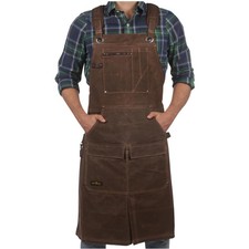 Heavy-Duty Waterproof Canvas Work Apron - Adjustable Fit