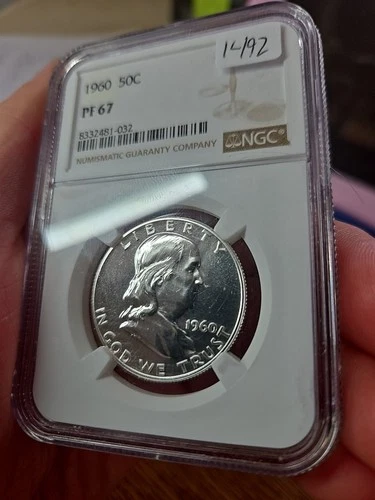 1960  Franklin Half Dollar NGC PF67 Philadelphia Mint Silver Proof Coin