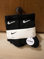 New Nike Cushioned Crew Socks Boys XS DRI-FIT Technology 6 Pack Shoe 10C-3Y